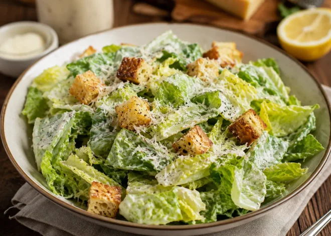 Classic Caesar Salad Recipe with Homemade Dressing – Restaurant Style