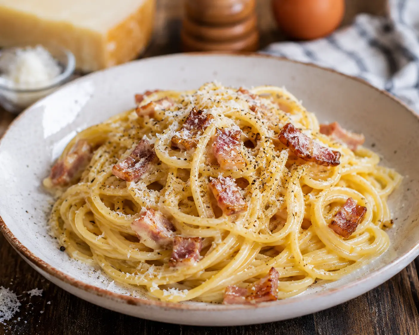 Classic Italian Spaghetti Carbonara – Authentic Roman Recipe (No Cream)